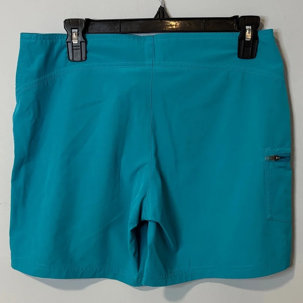 L.L. Bean Women's Teal UPF Athletic Shorts‎ Gorpcore Granola Hiking Outdoors
